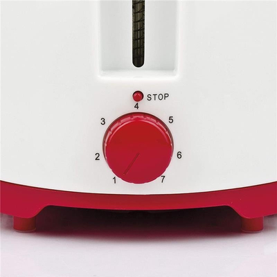 Toaster Girmi TP11, 7 nivele thekje, mbajtëse buke, i bardhë me të kuqe