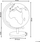 Глобус декоративен COOK Globe, 20 cm, метален, црн