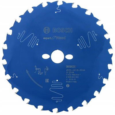 Teh rrethor Bosch Expert 2608644340, 254mm, 22 dhëmbë, për dru
