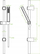 Set dushi Laveo Polla NAP 71A1, shinë 70 cm, zorra 150 cm, i zi