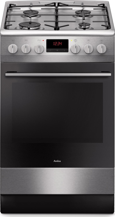 Shporet i kombinuar Amica 58GES2.33HZpTaF, 50cm, 62L, inox