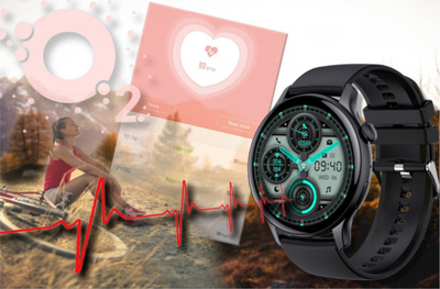 Smartwatch Rubicon RNCF10, ekran AMOLED 1.43", rozë