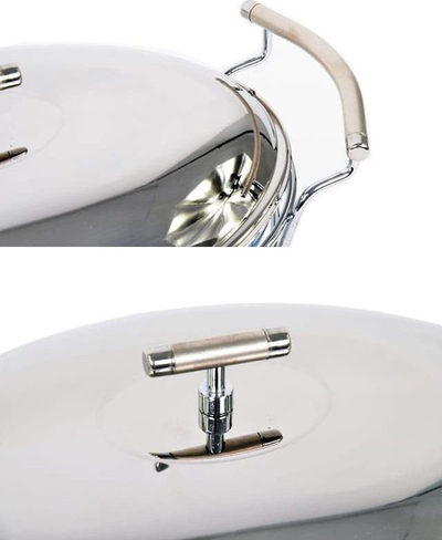 Warmer për tryezë KiNGHOFF KH-1414, 3.0L, qelq që s’e ha nxehtësia, inox argjendtë