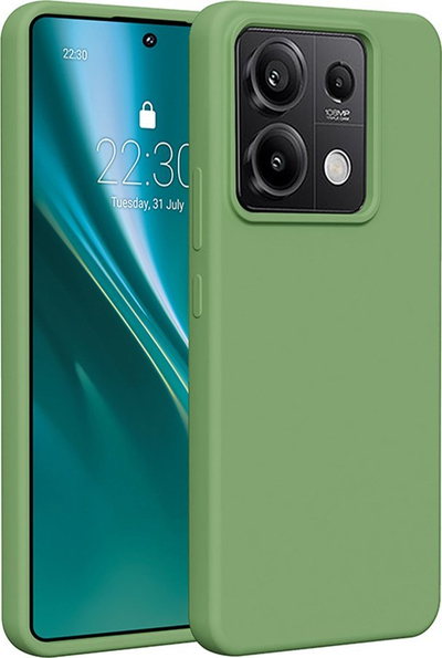 Maskë Etteri Silicone Case, Redmi Note 13 Pro 5G, e gjelbër