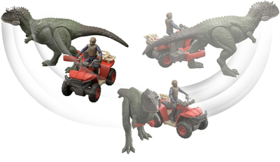 Set lodrash Mattel Jurassic World JKG91, dinozaur me mjet terreni, kapëse veprimi, shumëngjyrësh