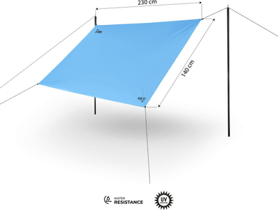 Mbulesë kampingu NILS Camp NC17111, poliestër, rezistente ndaj ujit 1500 mm, jeshile