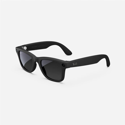 Syze dielli smart Ray-Ban Meta Wayfarer, AI, polarizuese, matte të zeza, Large