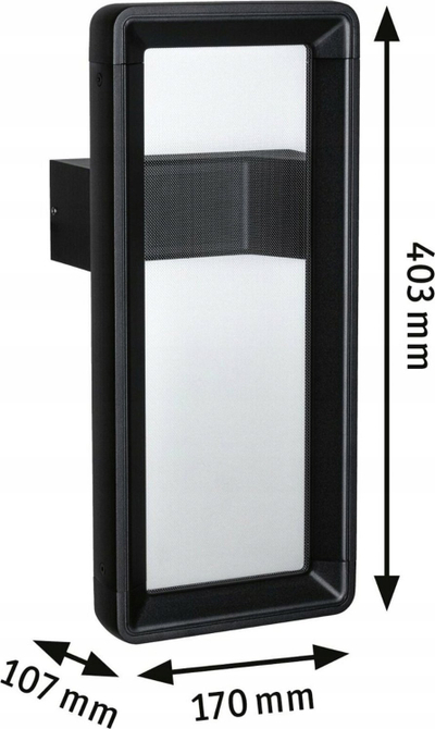 Llambë muri e jashtme Paulmann Reana LED, sensor lëvizjeje, IP44, antracit