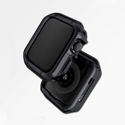 Mbrojtëse ore Hurtel Soft Strong për Apple Watch 40mm Series 4/5/6/SE, TPU, e zezë