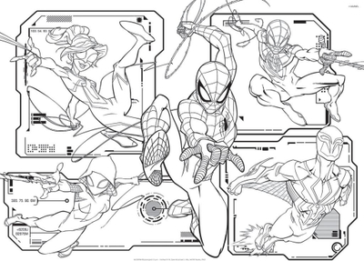 Puzzle për dysheme Lisciani Marvel Spiderman, 108 copa, me dy anë, shumëngjyrësh