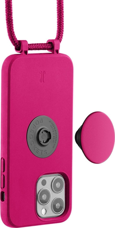 Mbrojtëse telefoni Just Elegance Orchid Flower, për iPhone 13 Pro, me PopSocket dhe rrip, rozë