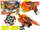 Lodër armë dinosauri Leantoys Dinobots Velociraptor, me fishekë shkumë, set me tabelë shënjestre, portokalli