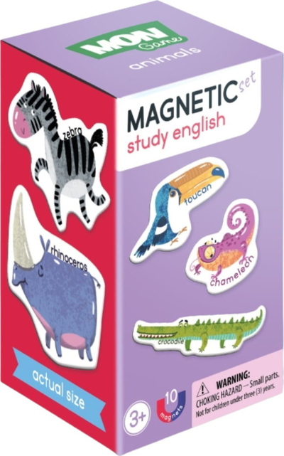 Set magnetik Dodo Animals, 10 pjesë, shumëngjyrësh