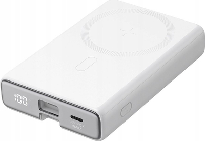 Powerbank Joyroom JR-PBM01, 10000mAh, 20W me magnet, i bardhë