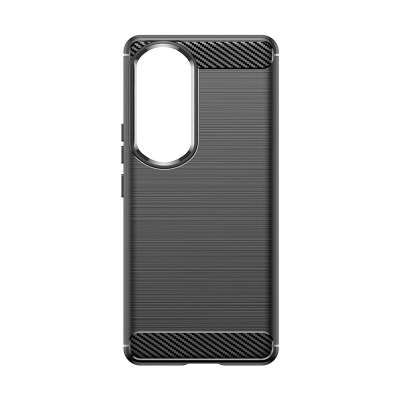 Mbulesë karboni për telefon Honor 90 Pro, TPU, me pamje fibrë karboni, e zezë