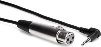 Kabllo mikrofoni Hosa XLR3F në 3.5mm TS, 30cm, me kënd nga njëra anë
