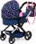 Karrocë kukllash Bayer XEO Deep, për kuklla deri 52 cm, me dorezë që rregullohet, blu rozë