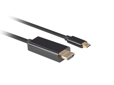 Kabllo Lanberg, USB Type-C / HDMI 2.0, 1 m, e zezë