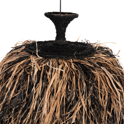 Llambë tavanore ORDEM HM4716, 60cm, fibra sisal dhe banane, e zezë natyrale