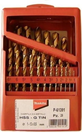 Set stërvilash metalike HSS G TIN, 1 13mm, metalik