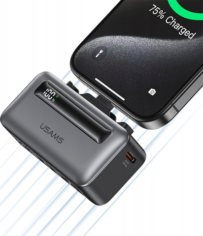 Powerbank Usams CD233, 4500mAh, karikim i shpejtë 20W, ngjyrë argjendtë