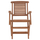 Karrige ngrënie palosëse CRANDER HM6377, dru teak, 53x63x90 cm, ngjyrë natyrale