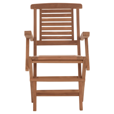 Karrige ngrënie palosëse CRANDER HM6377, dru teak, 53x63x90 cm, ngjyrë natyrale