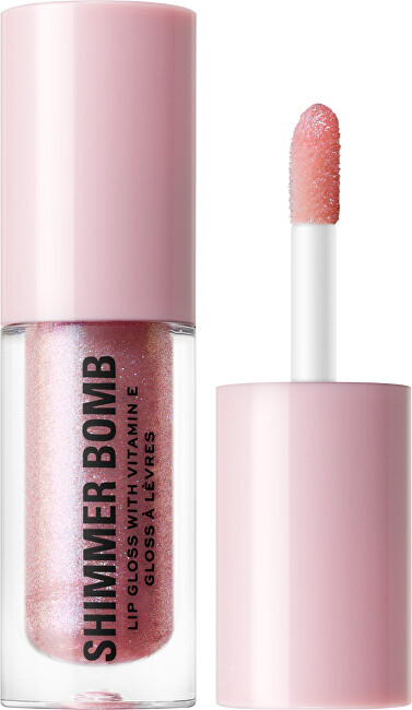 Set kozmetik Revolution Mini Shimmer Bomb Duo, shkëlqyes rozë për buzë + shkëlqyes ngjyrë ari për buzë