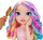 Set loje Rainbow High Styling Head, kokë stilimi 4 në 1, aksesorë flokësh dhe thonjsh, shumëngjyrësh
