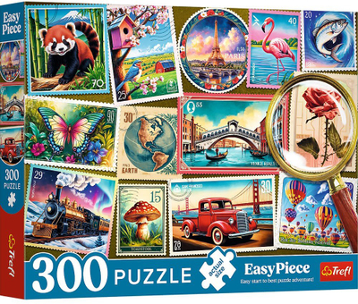 Пазл Trefl Easy Piece Поштенски марки, 300 делови, повеќебоен