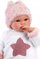 Kukull gocë Llorens Crying Baby, 36cm, me kapuç rozë