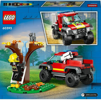 Set LEGO® City 60393 Fire Truck 4x4, 97 pjesë