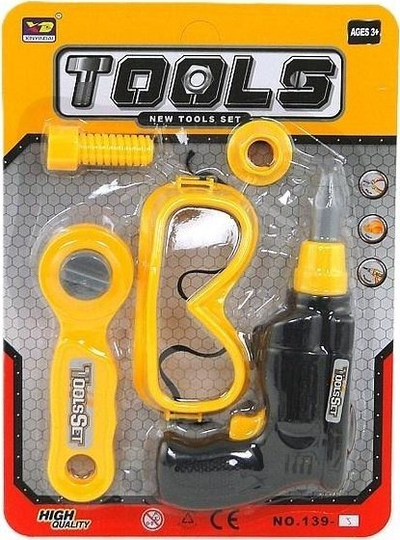 Set veglash lodër Tools 5901271510036, për fëmijë 3+, i verdhë e zi