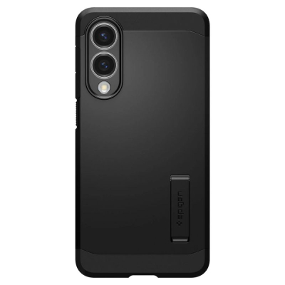 Маска за телефон Spigen Tough Armor MagSafe, за Samsung Galaxy S25 Edge, со држач, црна