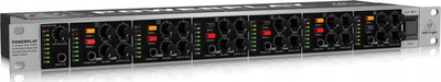 Amplifikator kufjesh Behringer Powerplay HA-6000, 6 kanale, për tu montu në rack 1U, i zi