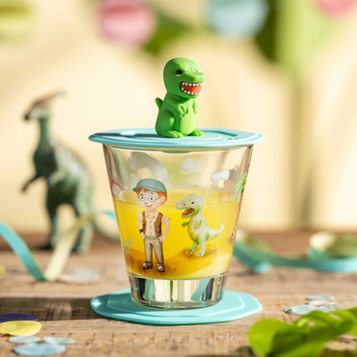 Set gotash për kalamaj Leonardo Kids Adventure, 3 copë, 215 ml, dinosaur