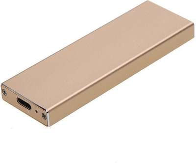 Kuti eksterne SSD M.2 CoreParts MSUB3120-80, USB, metalike, gold