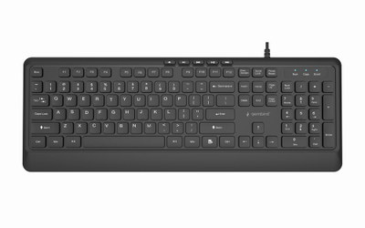 Tastierë Gembird KB MCH 05, USB A+C, multimediale, e zezë