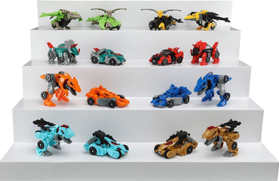 Lodër VTech Switch and Go Dinos Surprise Egg, Velociraptor transformues, 12 pjesë, portokalli