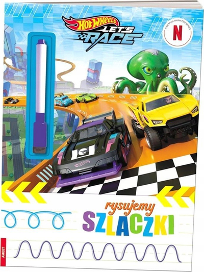Libër aktiviteti Hot Wheels We Draw Patterns KSS-1601, faqe të fshirshme, me marker