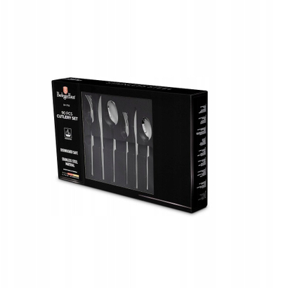 Set pirunash-thersash Berlinger Haus BH2762, 90 copa, me shkëlqim, ngjyrë argjendi