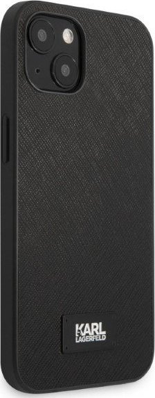 Kapak telefoni Karl Lagerfeld KLHCP13SSFMP2K, për iPhone 13 mini, hardcase Saffiano, i zi