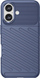 Mbështjellëse silikoni Thunder Case për iPhone 16, antirrëshqitëse, blu