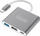 Adapter USB C Zenwire 3n1 MHL Hub, HDMI 4K, USB 3.0, gri