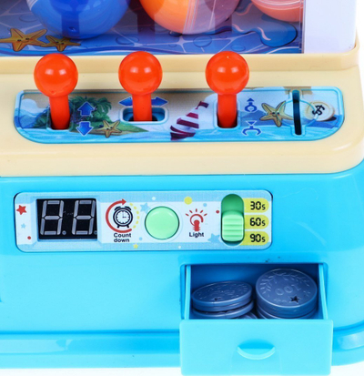 Makina lodër Candy Catcher Prize Claw Game, me drita dhe zëra, për mbi tavolinë, blu