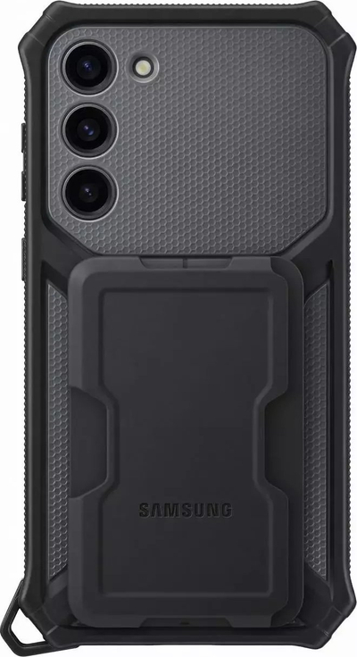 Këllëf telefoni Samsung Rugged Gadget për Galaxy S23+, i zi