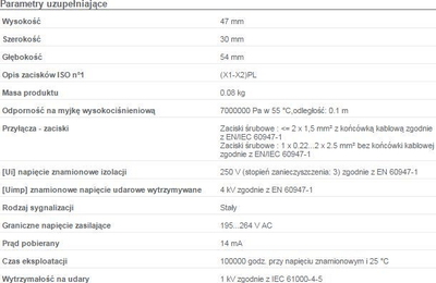 Llambë elektrike sinjalizuese Schneider AC LED 22 mm, 230-240V (XB4BVM1)