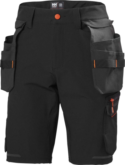 Shorc pune Helly Hansen Workwear Kesnington, me xhepa t’var, elastik 4-way, të zeza