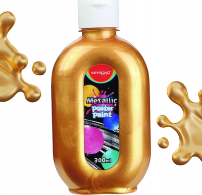 Ngjyrë posteri Keyroad Metallic, 300 ml, argjend