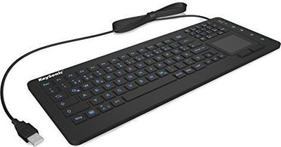 Tastierë KeySonic KSK-6231INEL, USB, gjermane QWERTZ, me touchpad, e zezë